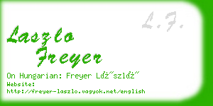 laszlo freyer business card